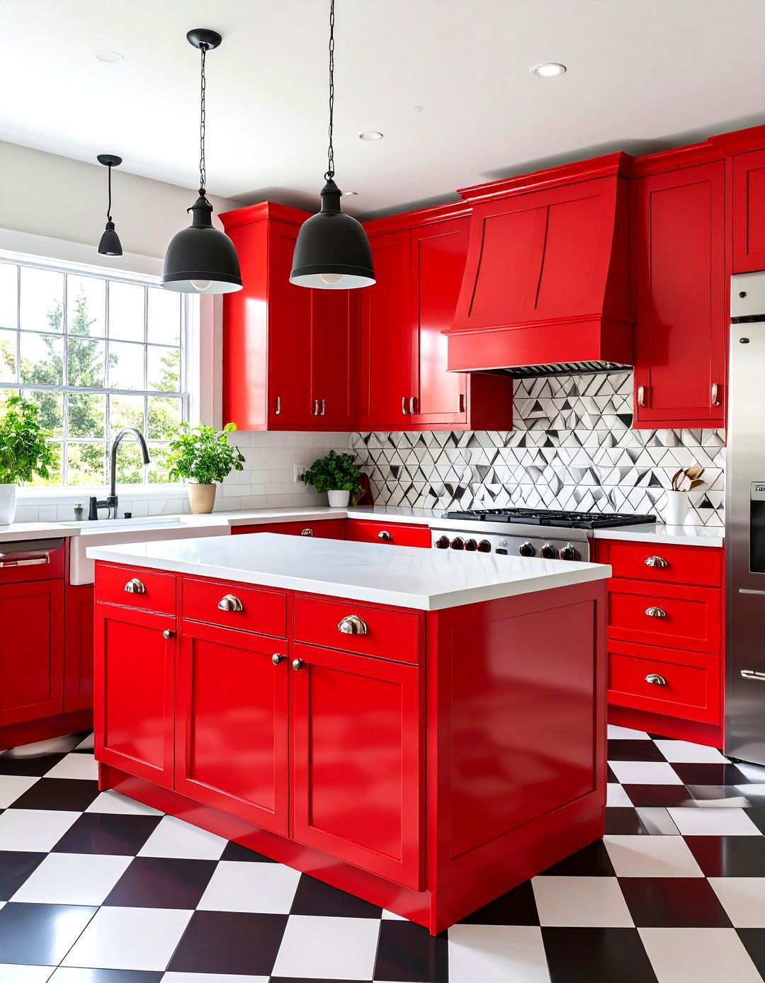 Retro Vintage Red Kitchen Theme - 24 Red Kitchens