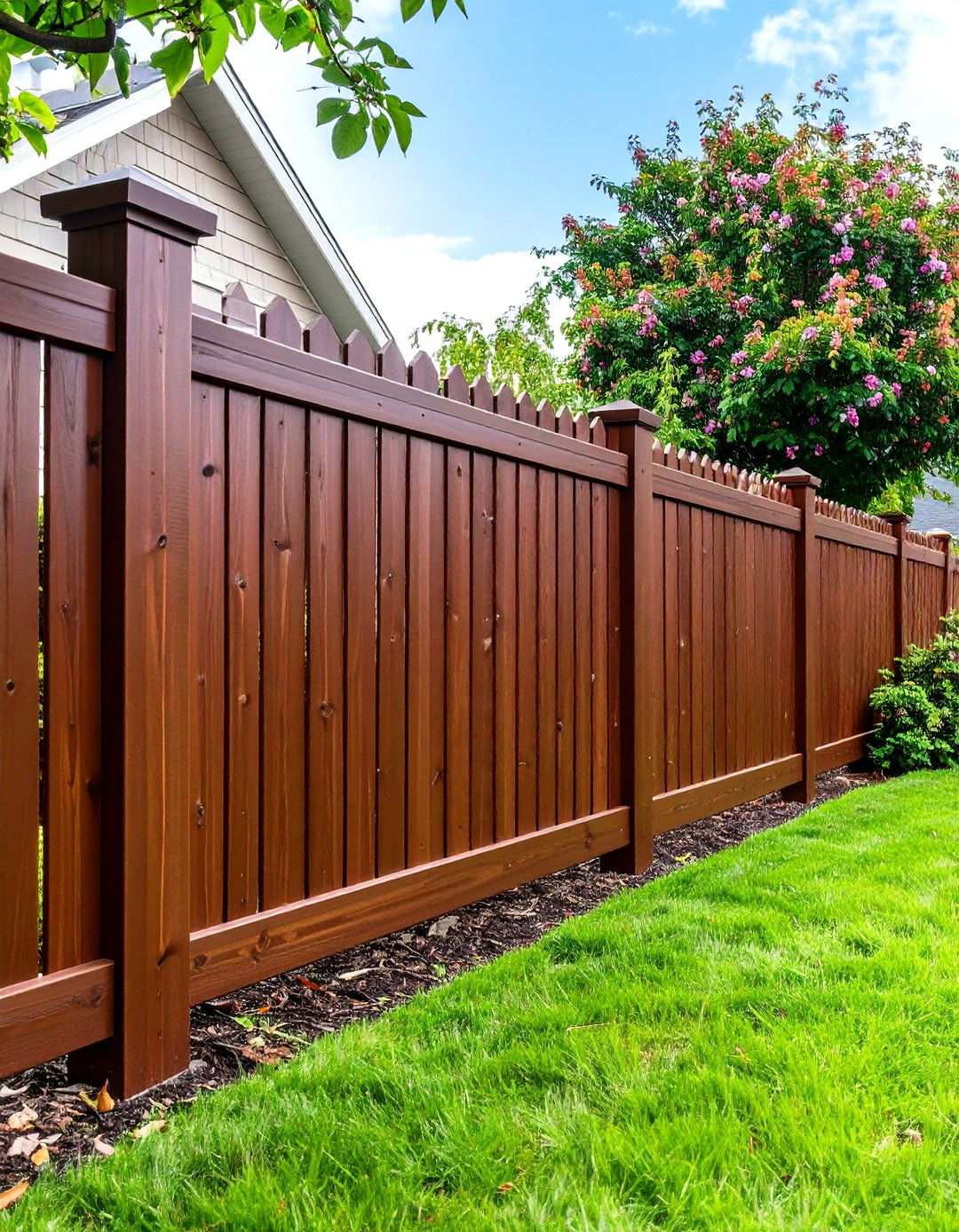 Rich Brown Vinyl Fence Designs - 24 Vinyl Fence Colors