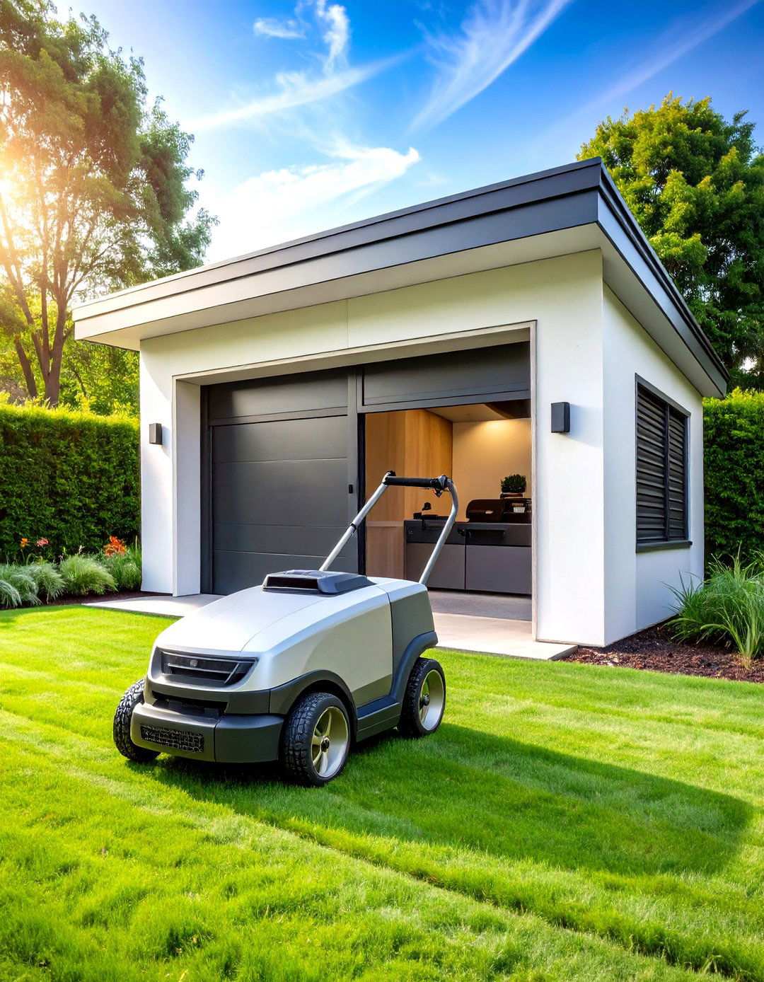 Robotic Mower Garage Station - 24 Lawn Mower Storage Ideas
