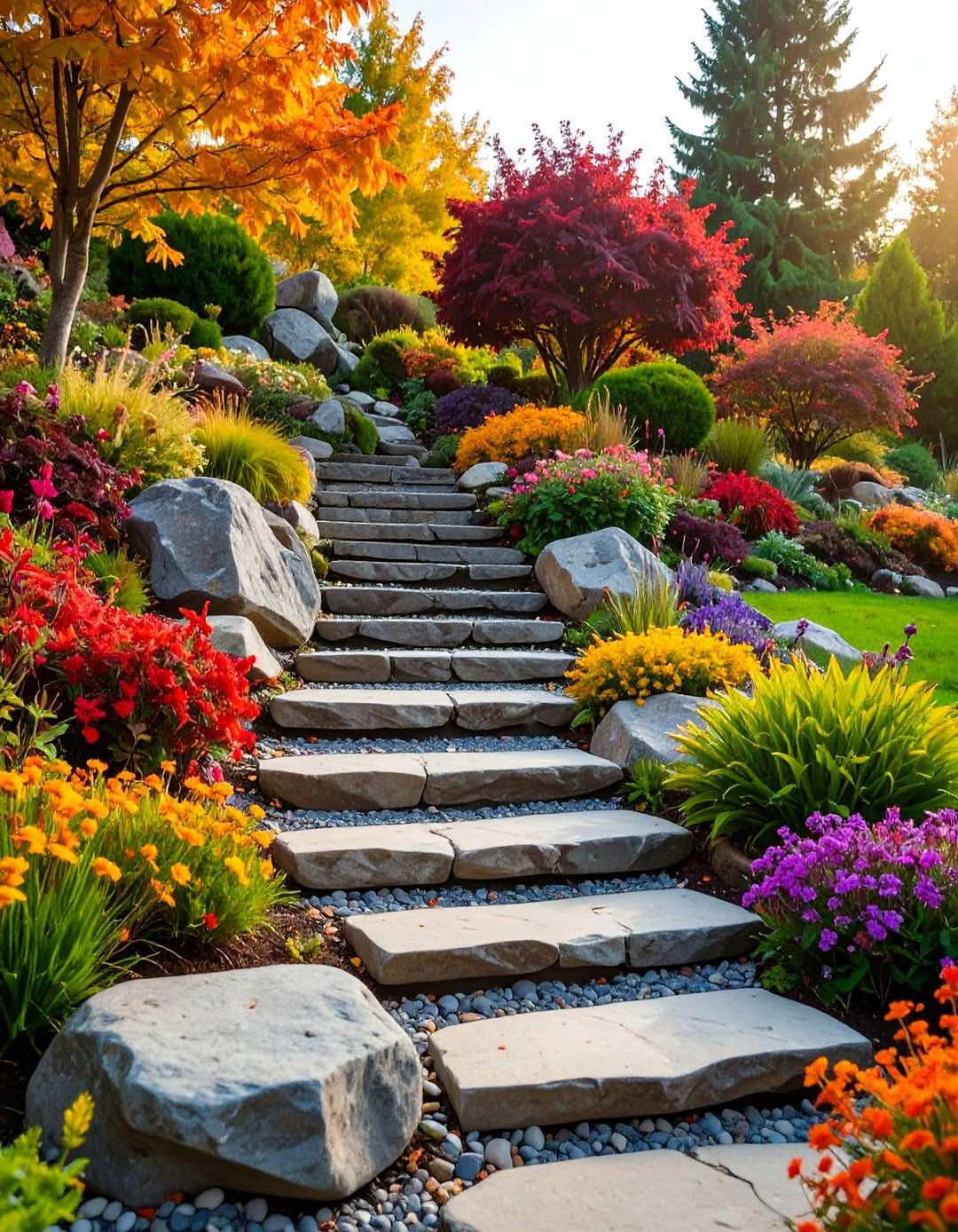 Rock Garden Terraced Slopes - 24 Terraced Garden Ideas