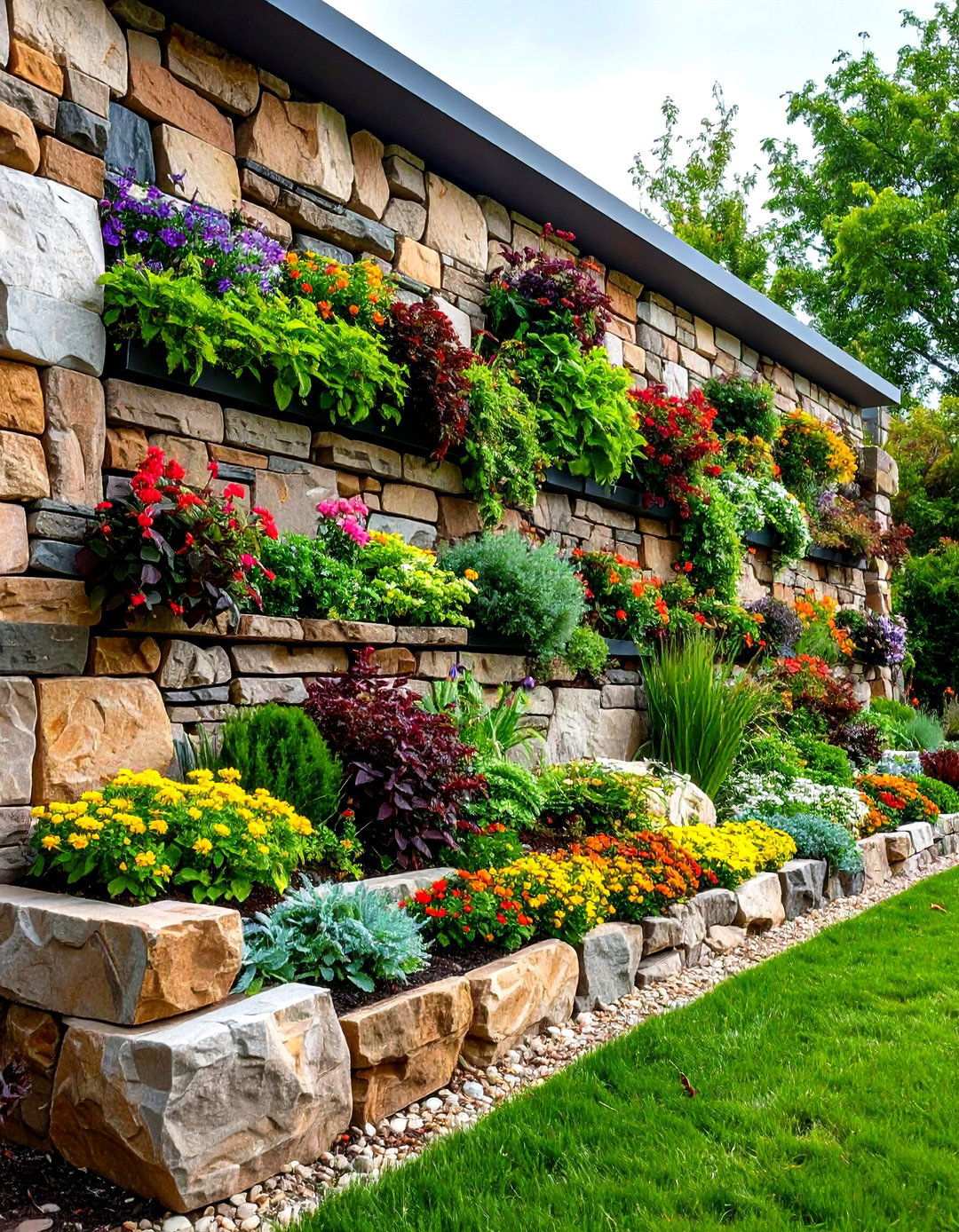 Rock Wall Garden - 24 Rock Garden Ideas