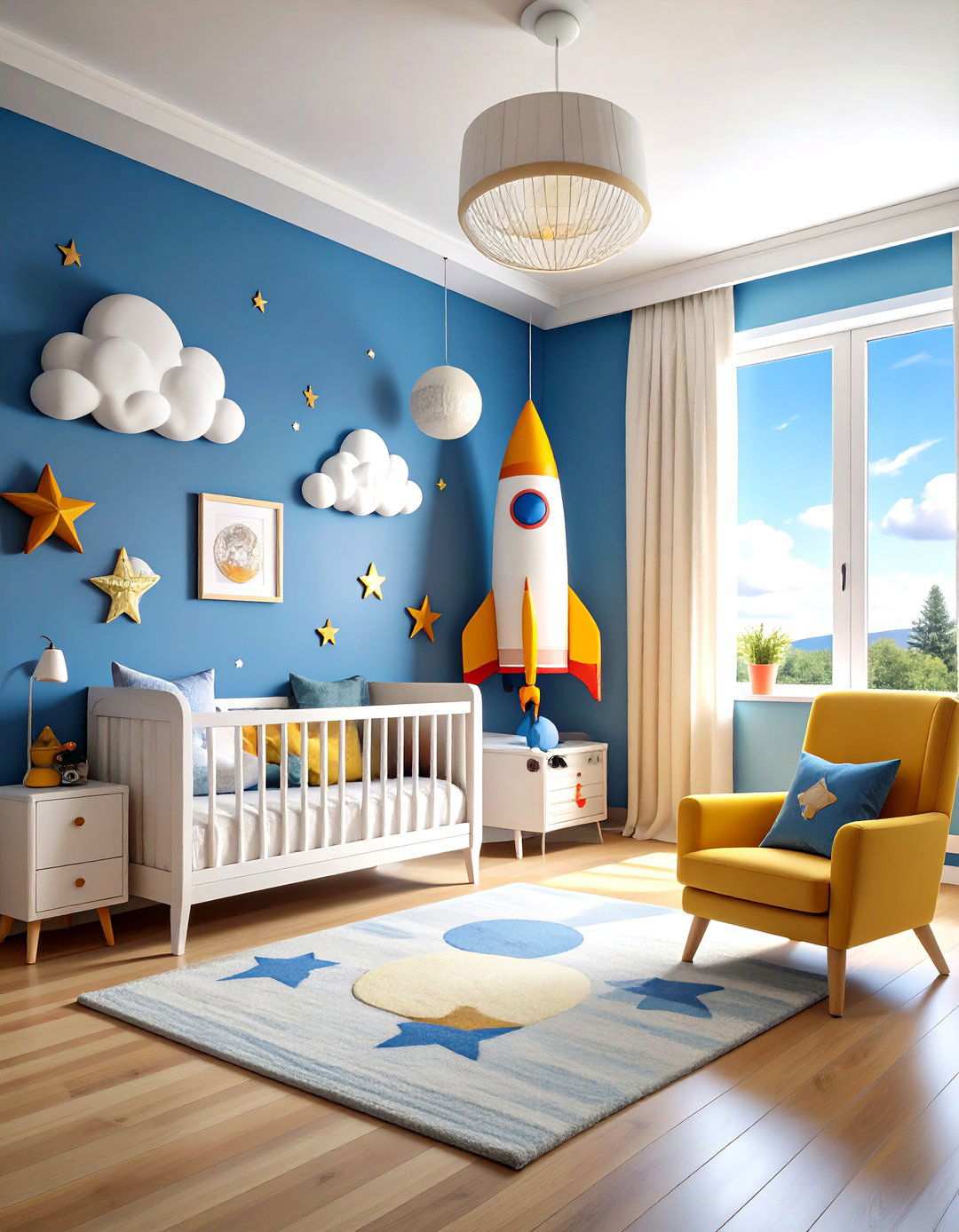 Rocket Ship Adventure Zone - 24 Space-themed Nursery Ideas