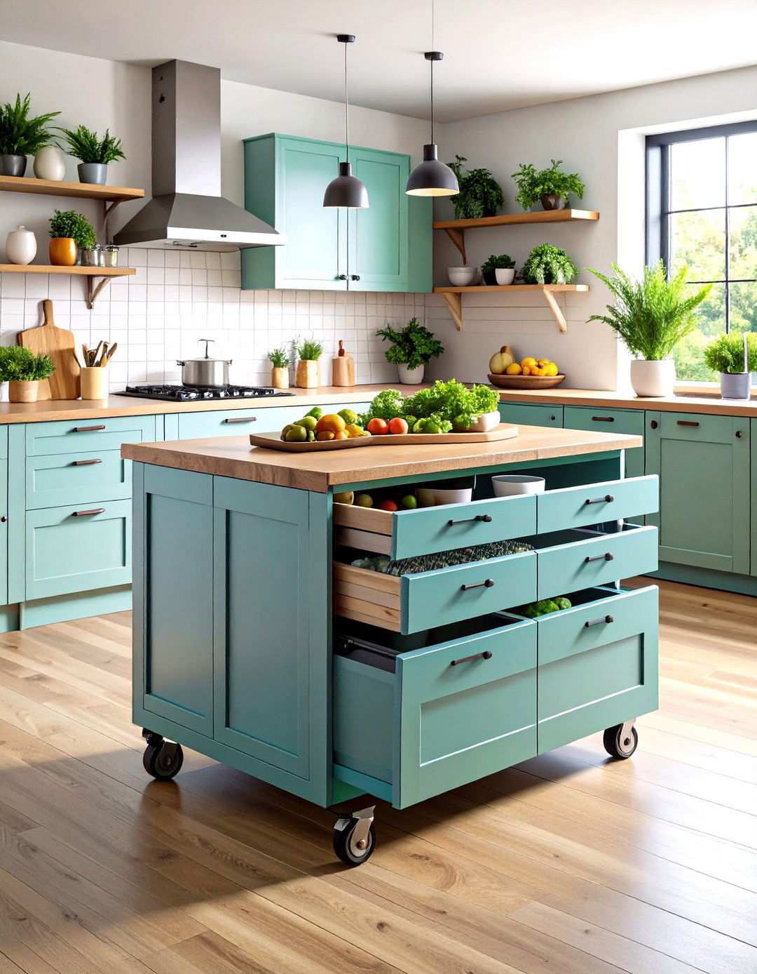 Rolling Kitchen Cart Tables - 24 Small Kitchen Table Ideas