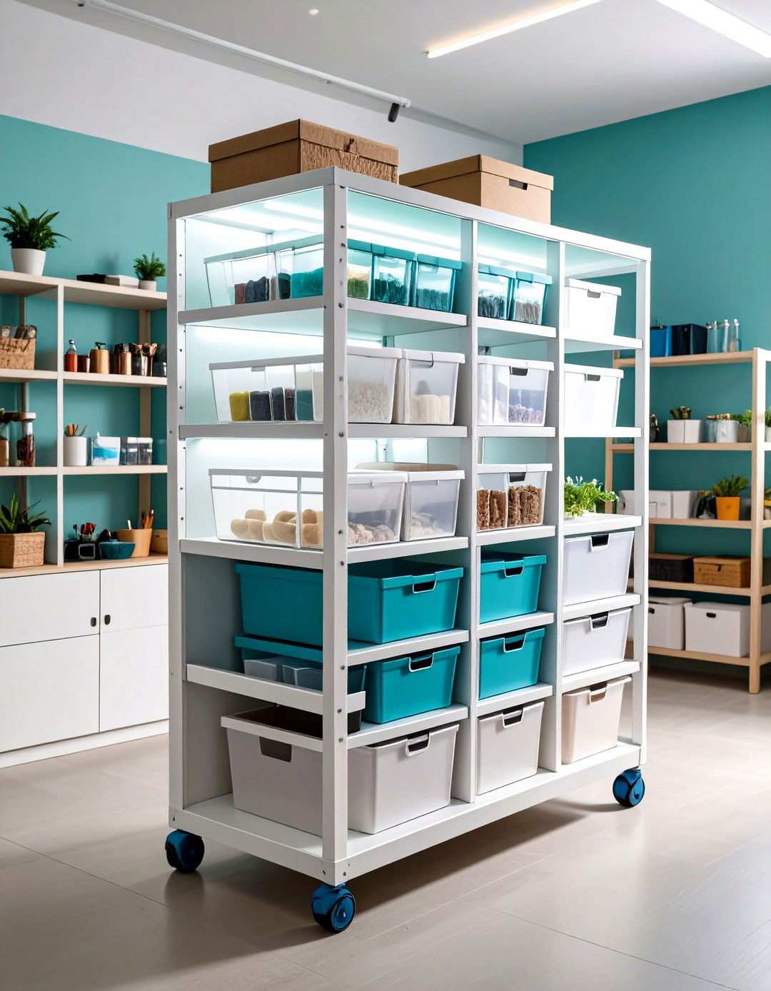 Rolling Supply Organizer - 24 Small Craft Room Ideas
