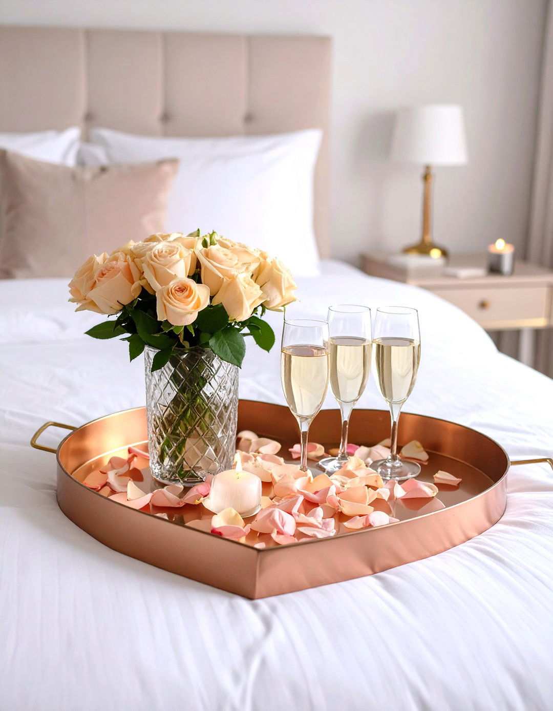 Romantic Valentines Day Tray - 24 Tray Decor Ideas