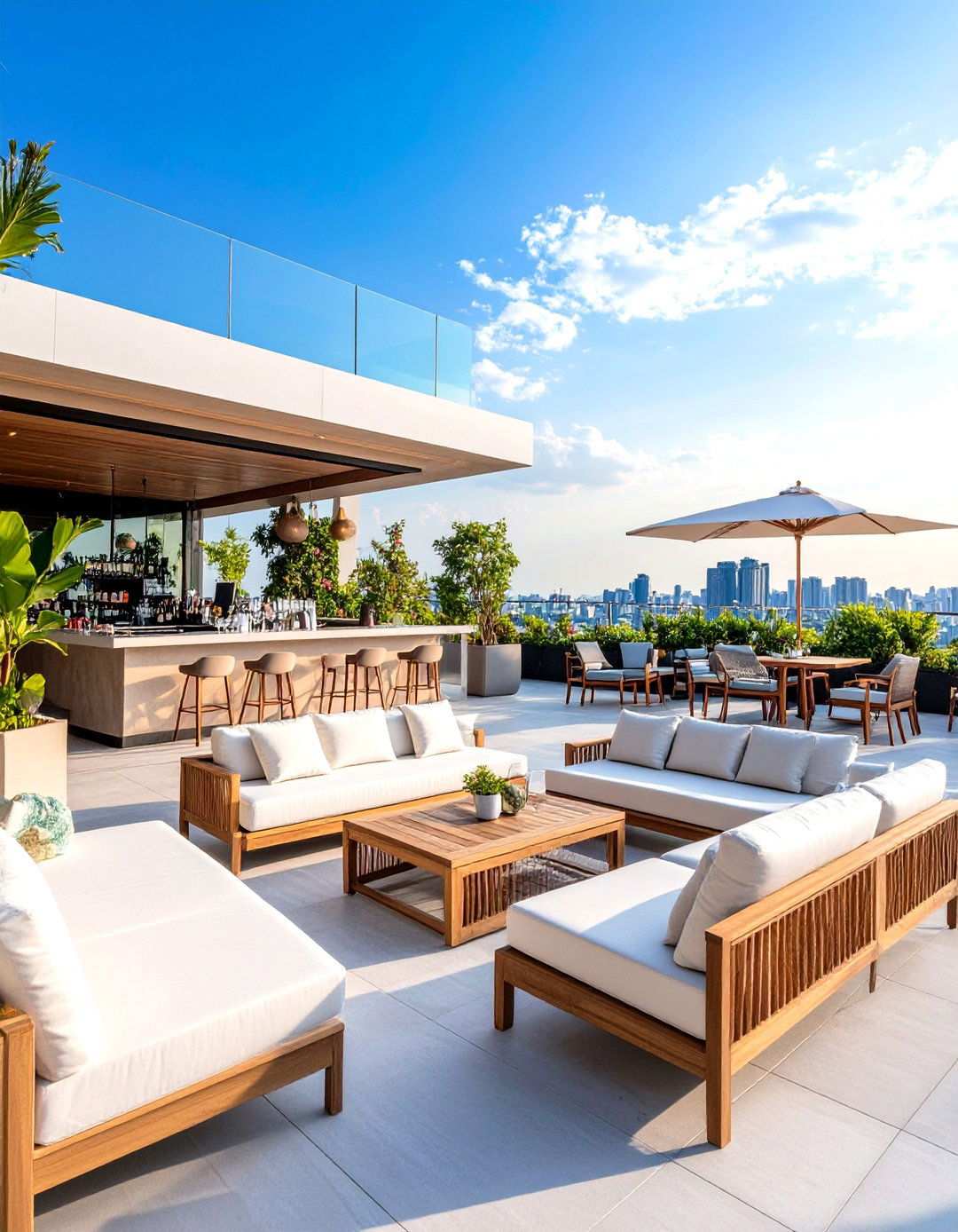 Rooftop Bar and Lounge Area - 24 Rooftop Deck Ideas