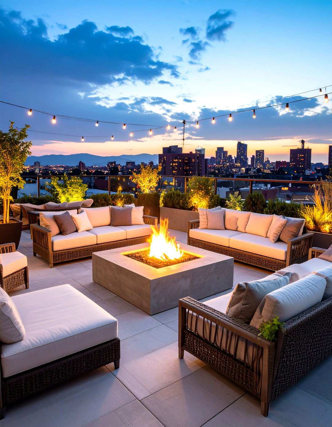 Rooftop Deck Fire and Warmth Features - 24 Rooftop Deck Ideas