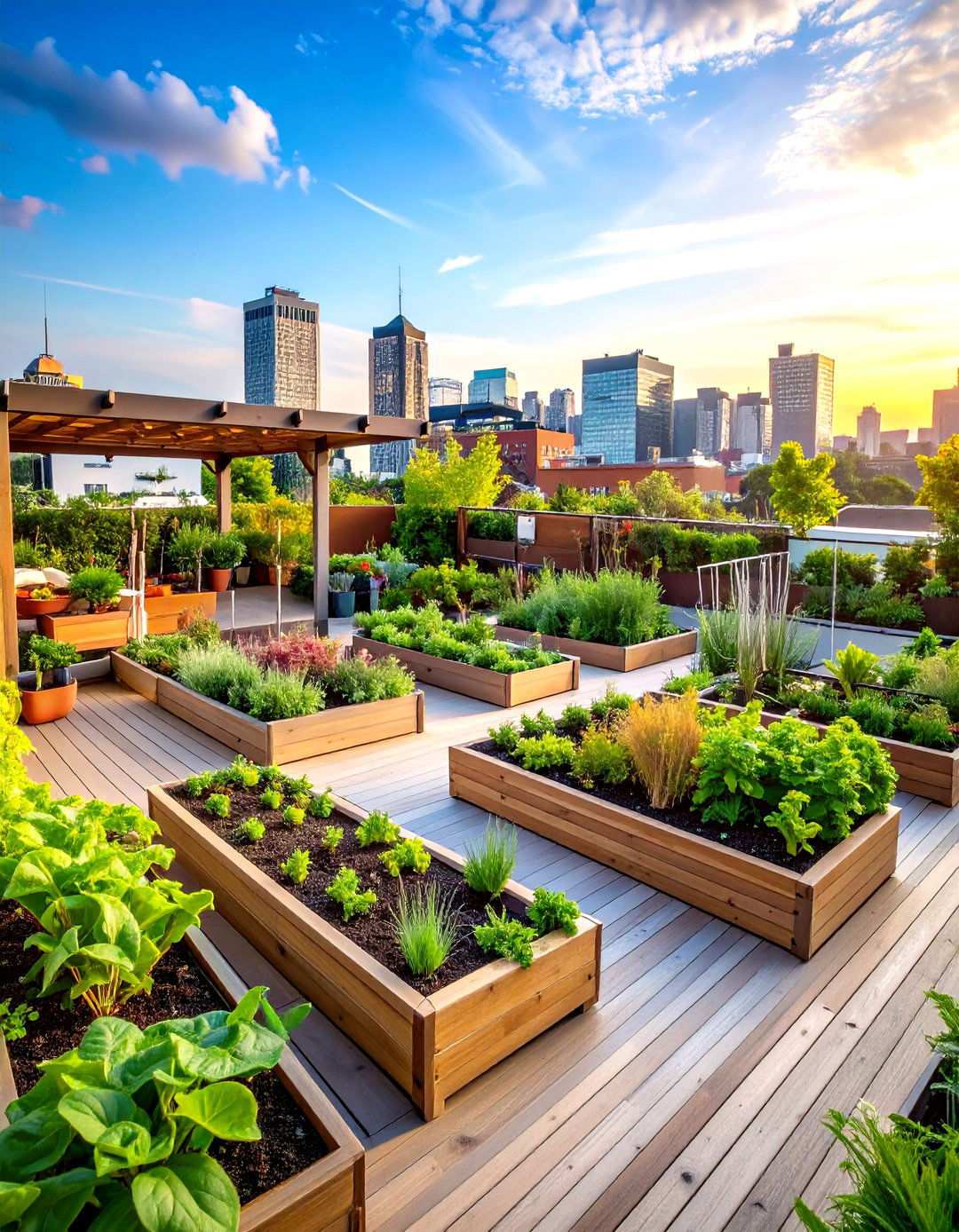 Rooftop Herb and Vegetable Garden - 24 Residential Rooftop Design Ideas