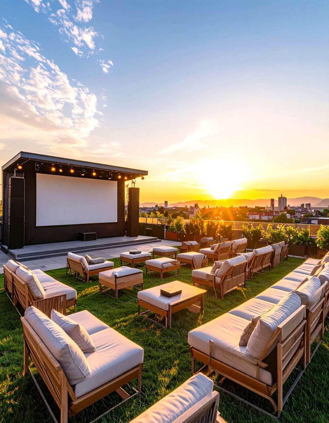 Rooftop Outdoor Cinema Theater - 24 Residential Rooftop Design Ideas