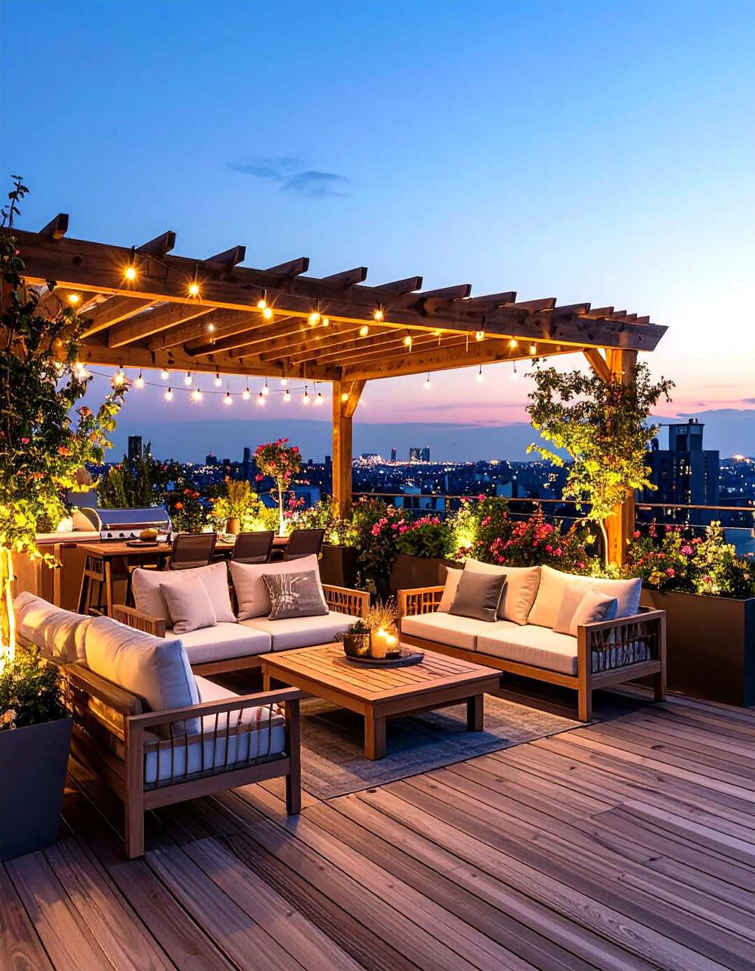Rooftop Terrace and Outdoor Dining - 24 Mexican Style House Design Ideas