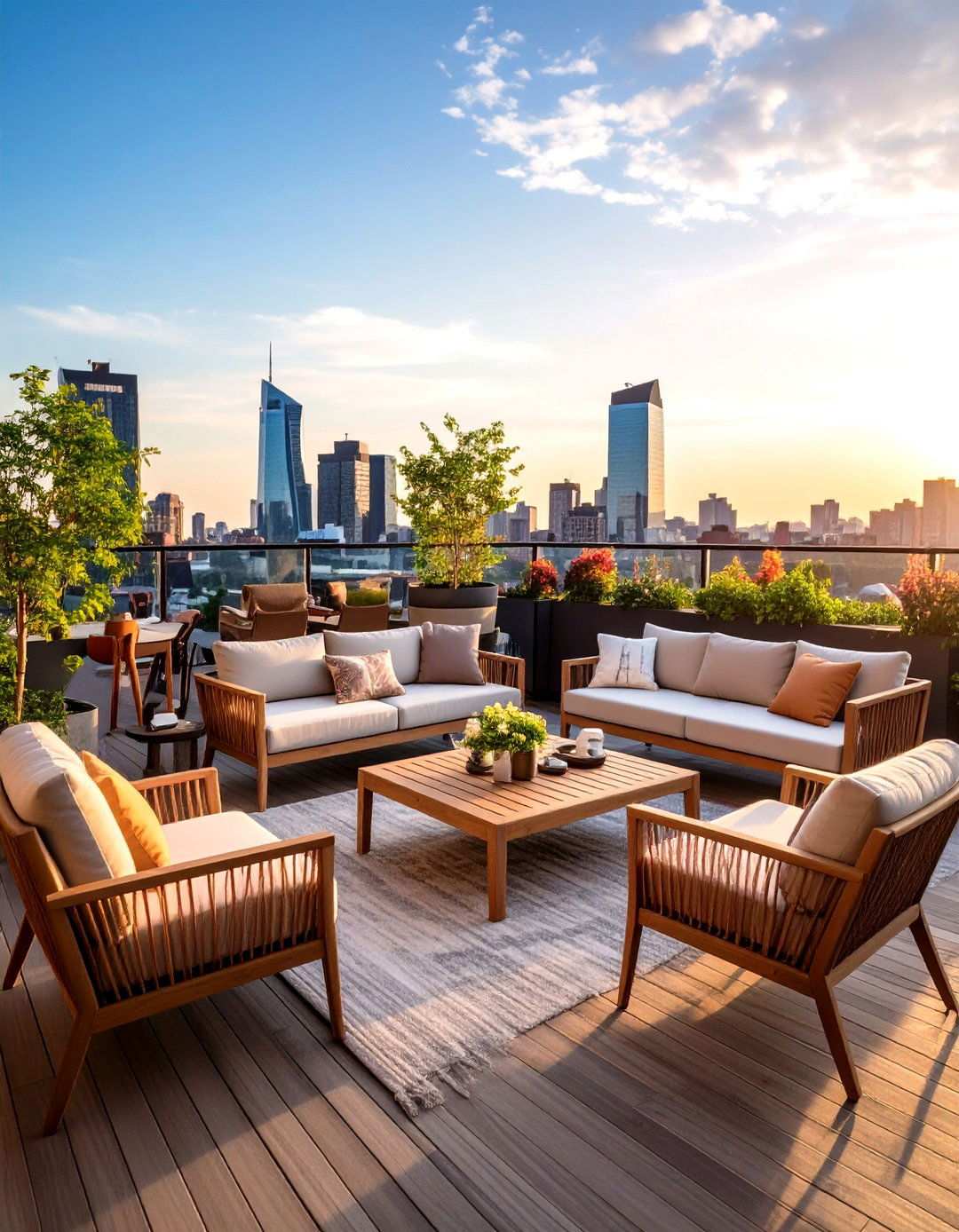 Rooftop Urban Terrace Living Room - 24 Mens Living Room Ideas