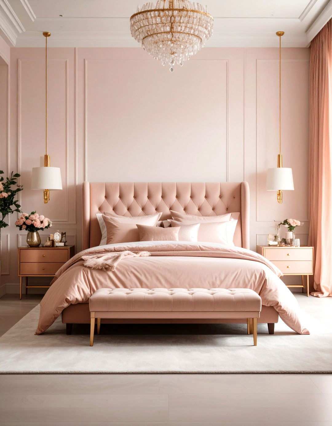 Rose Gold and Pastels Soft Bedroom - 24 Rose Gold Bedroom Ideas