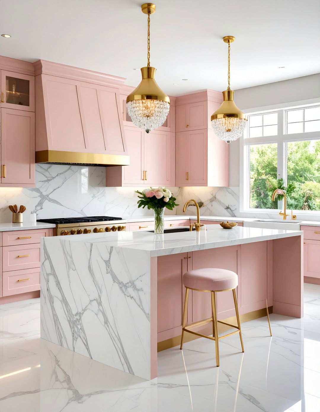 Rose Quartz Luxury Kitchen - 24 Pink Kitchen Ideas