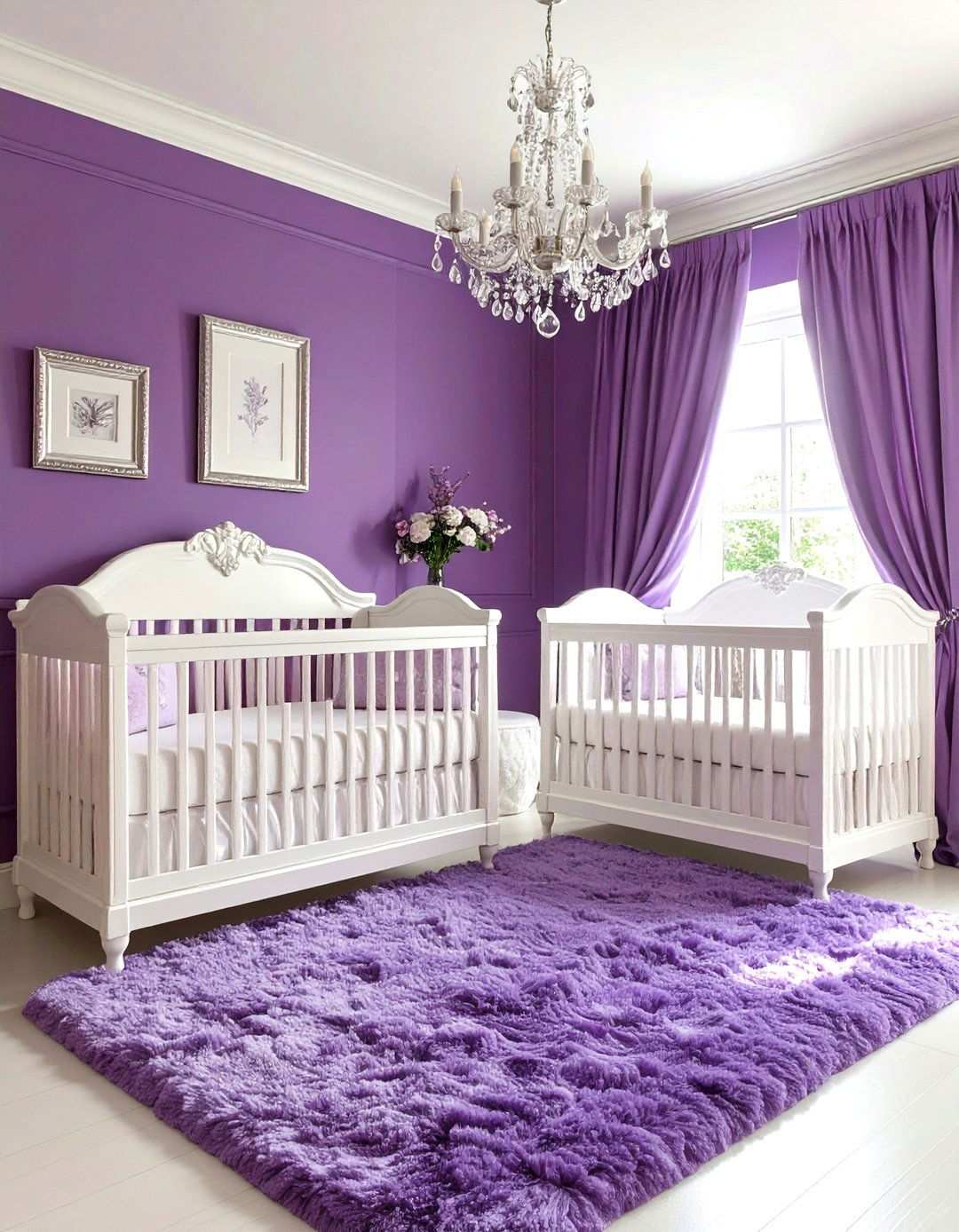 Royal Purple and Silver Twin Luxury - 24 Twin Nursery Ideas