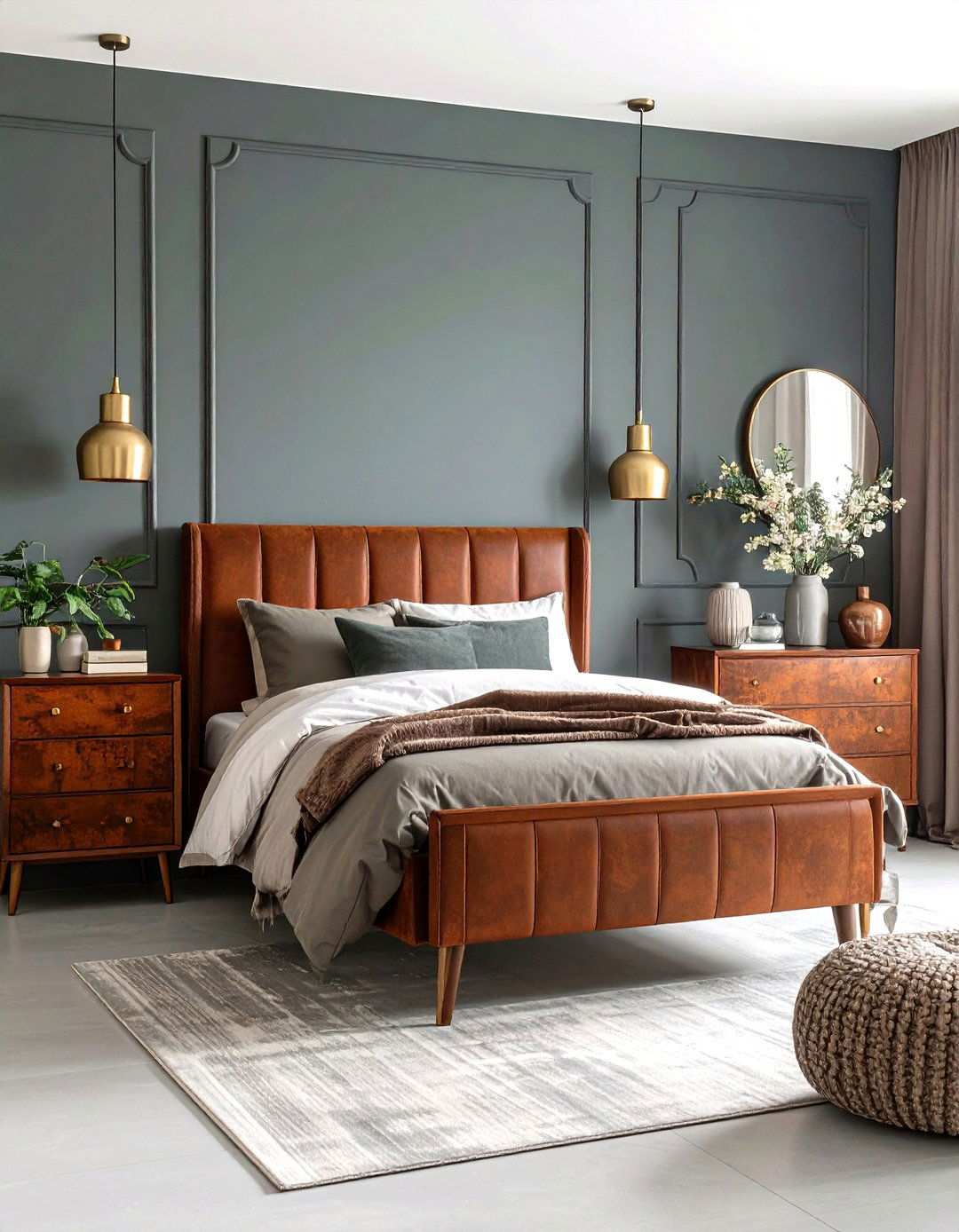 Rust Painted Furniture with Neutral Walls - 24 Rust Bedroom Ideas