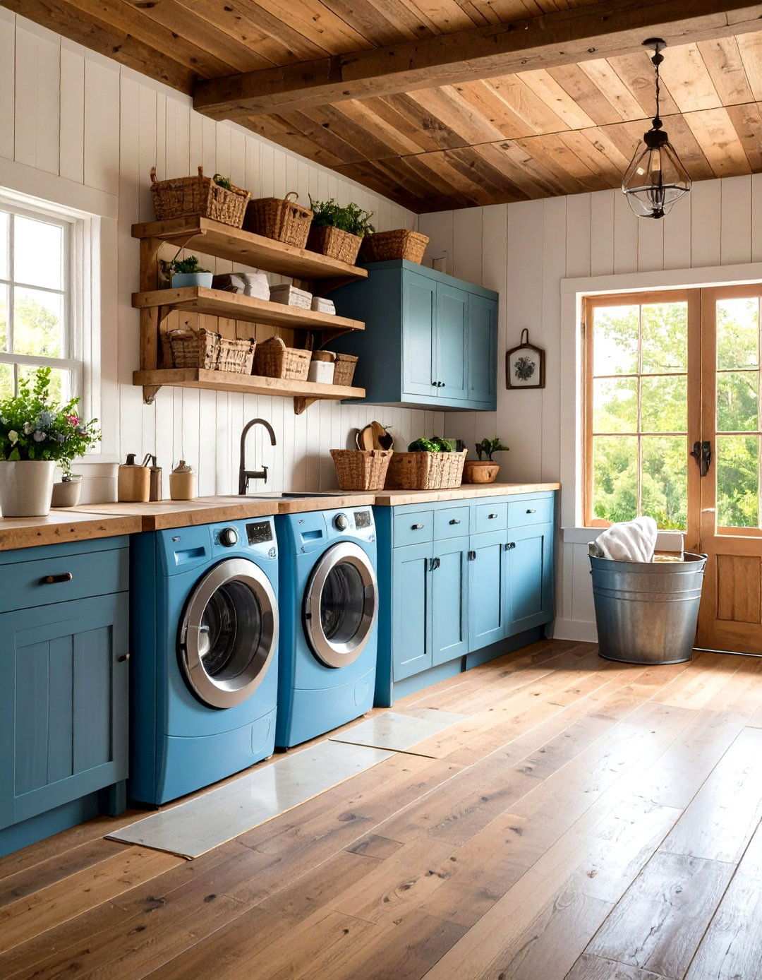 Rustic Barn Wood Warmth - 24 Laundry Room Decor Ideas