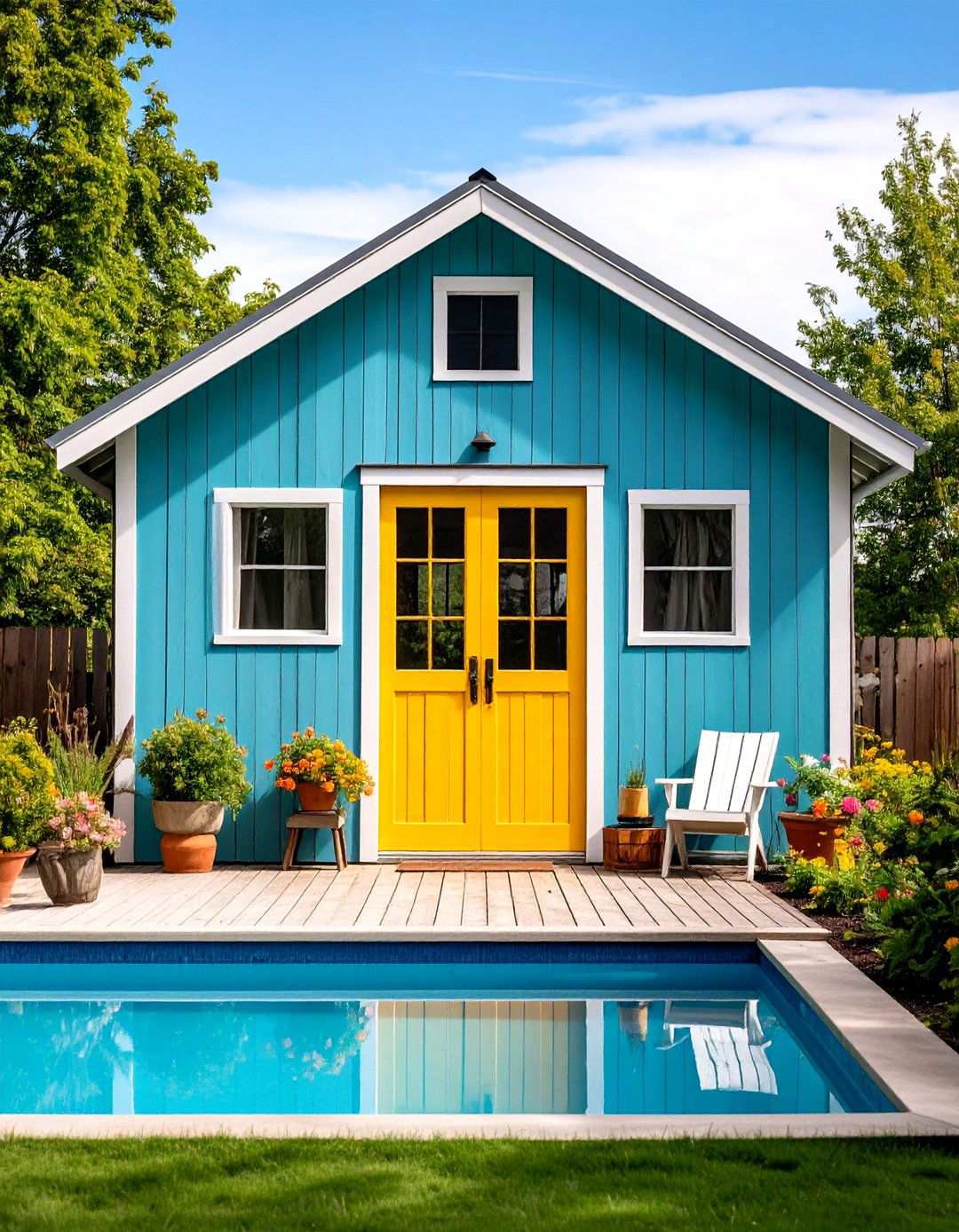 Rustic Barnyard Pool Shed - 24 Pool Shed Ideas
