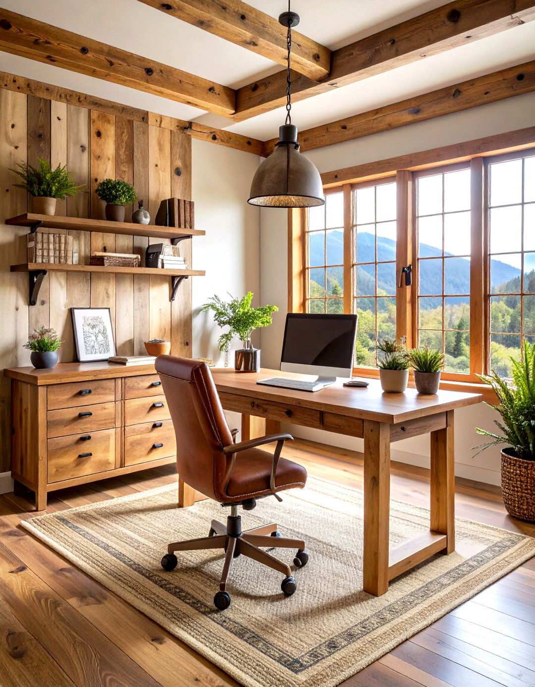 Rustic Cabin Office - 24 Home Office Ideas for Him