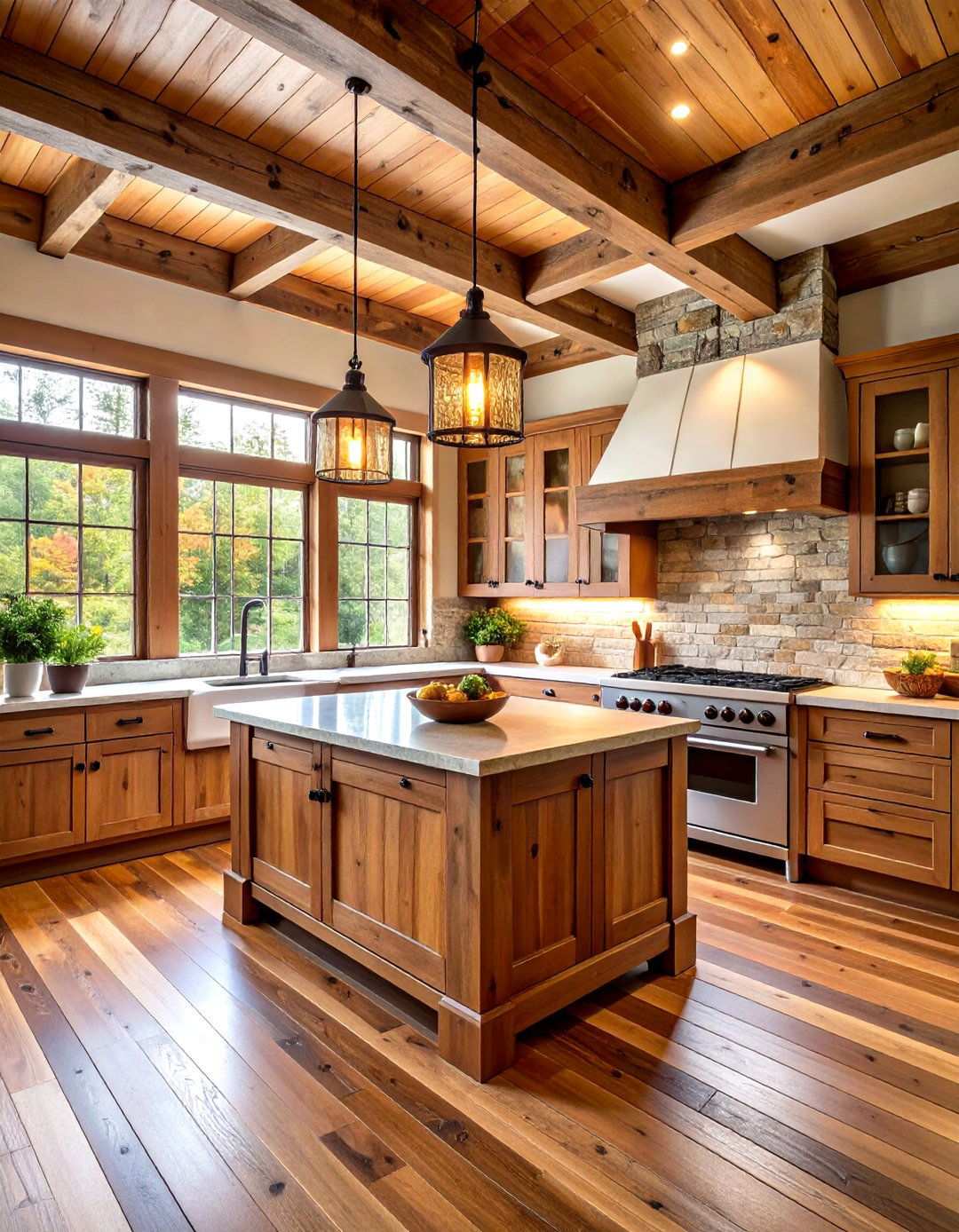 Rustic Cabin Sunroom Kitchen - 24 Sunroom Kitchen Ideas