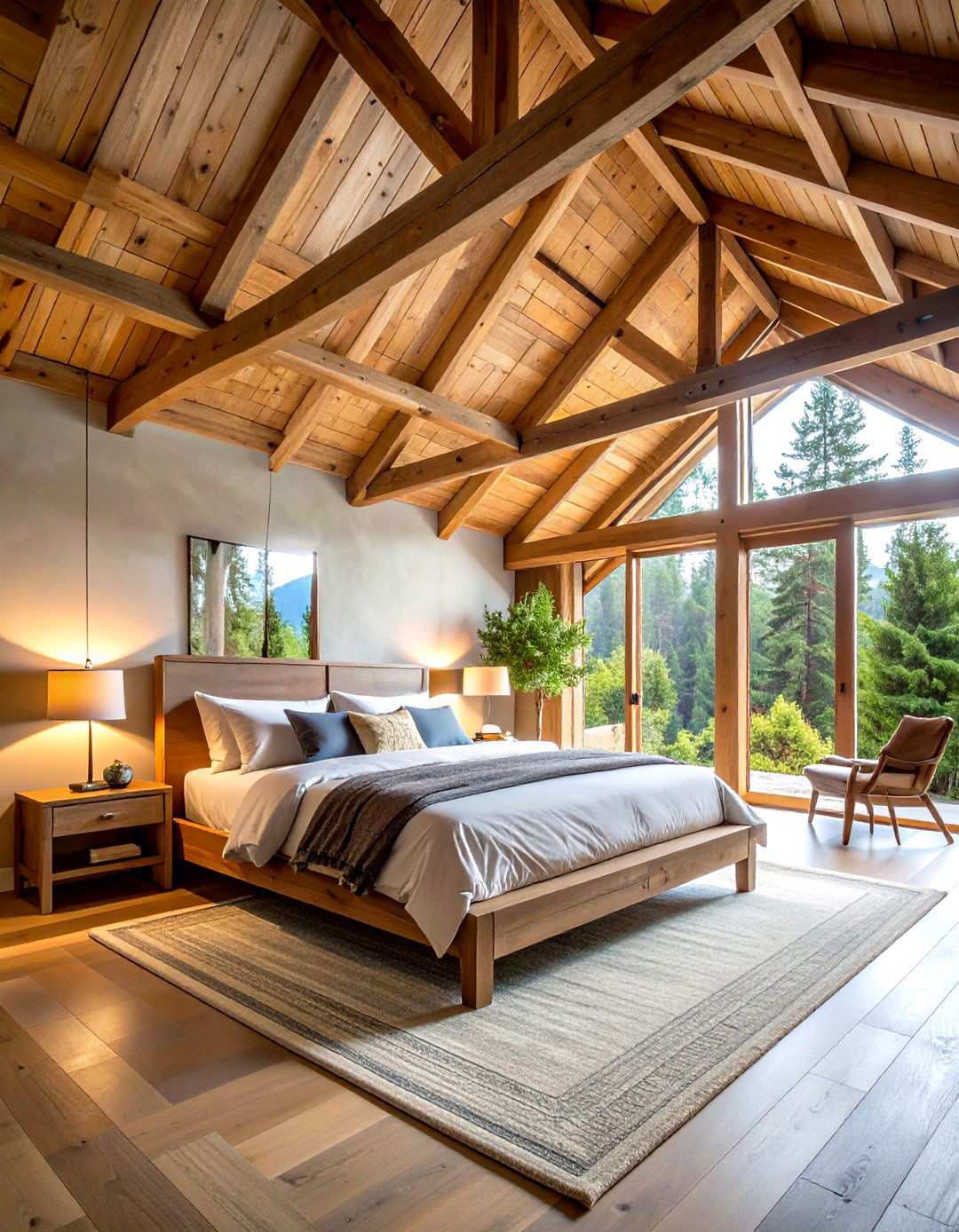 Rustic Cedar Beam Cathedral Ceilings - 24 Rustic Ceiling Ideas