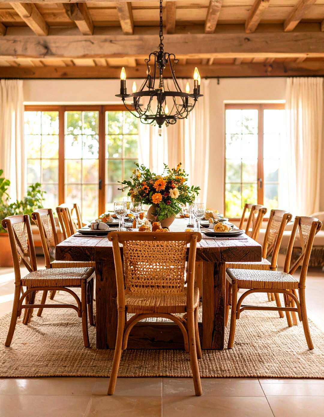 Rustic Dining Room - 24 Mediterranean Interior Design Ideas