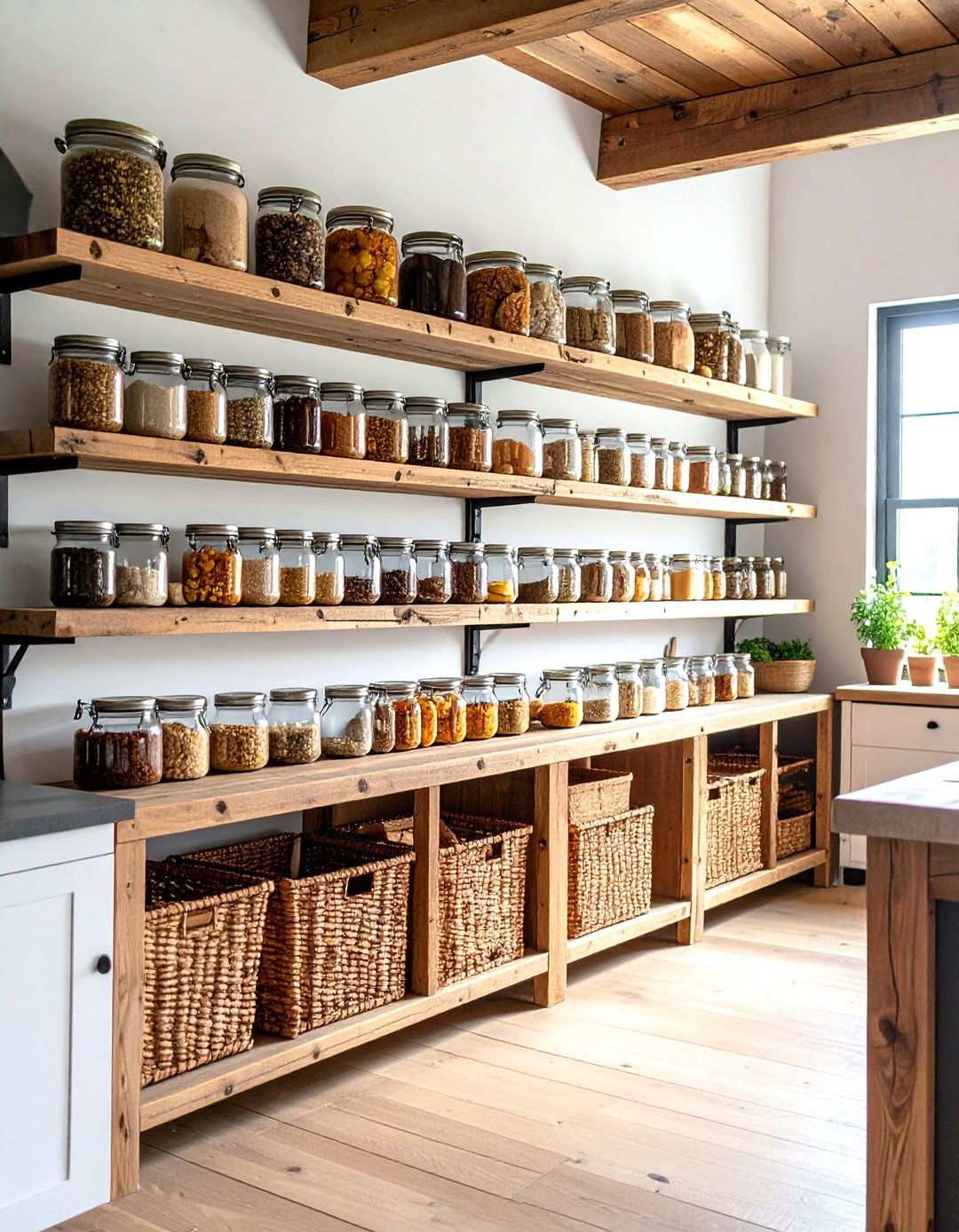 Rustic Farmhouse Larder - 24 Larder Cupboard and Pantry Ideas for Your Kitchen