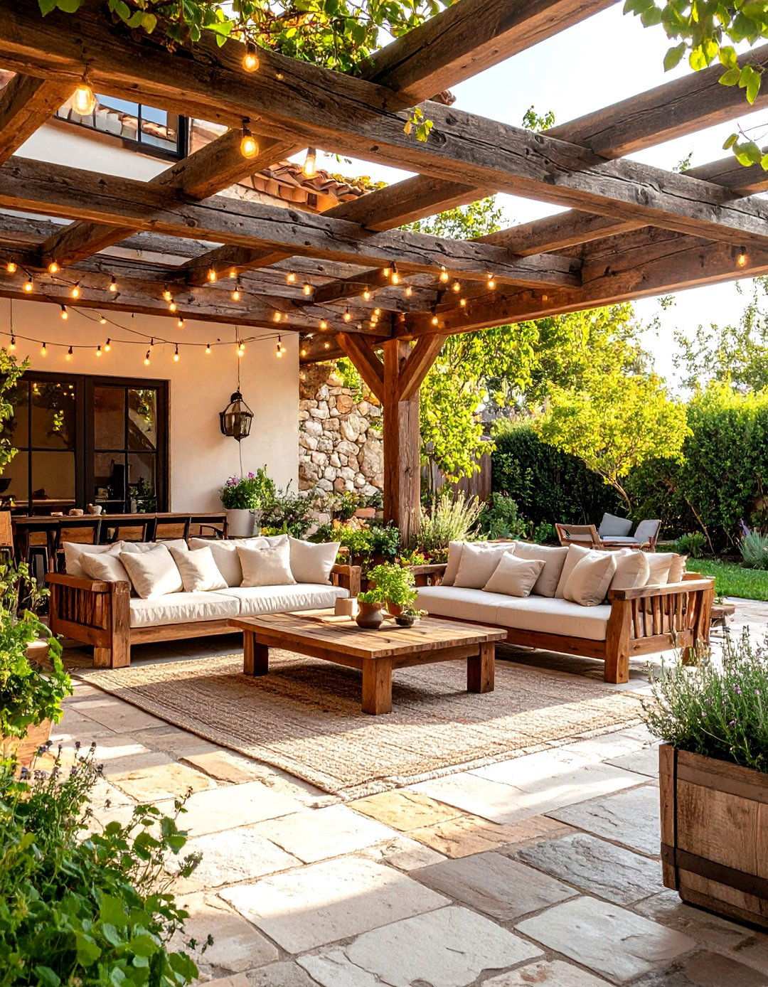 Rustic Farmhouse Mediterranean Patio - 24 Mediterranean Patio Ideas