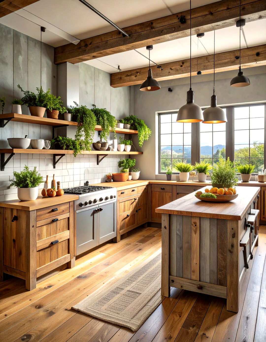 Rustic Farmhouse Rooftop Kitchen Design - 24 Rooftop Kitchen Ideas