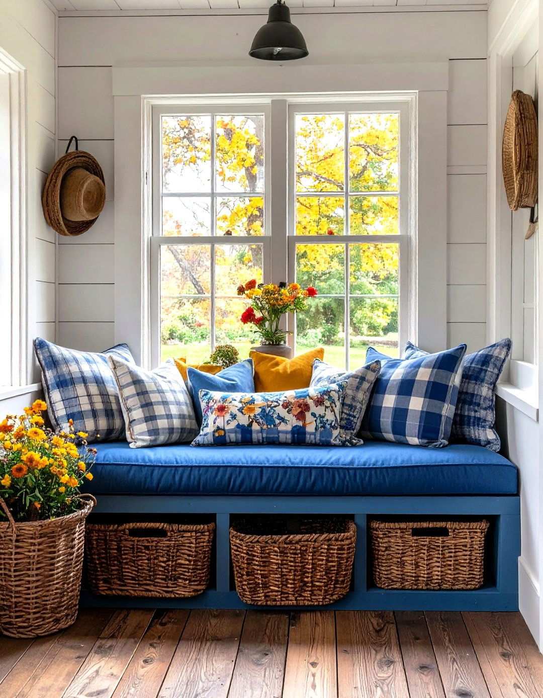 Rustic Farmhouse Storage Seating - 24 Window Seat Ideas