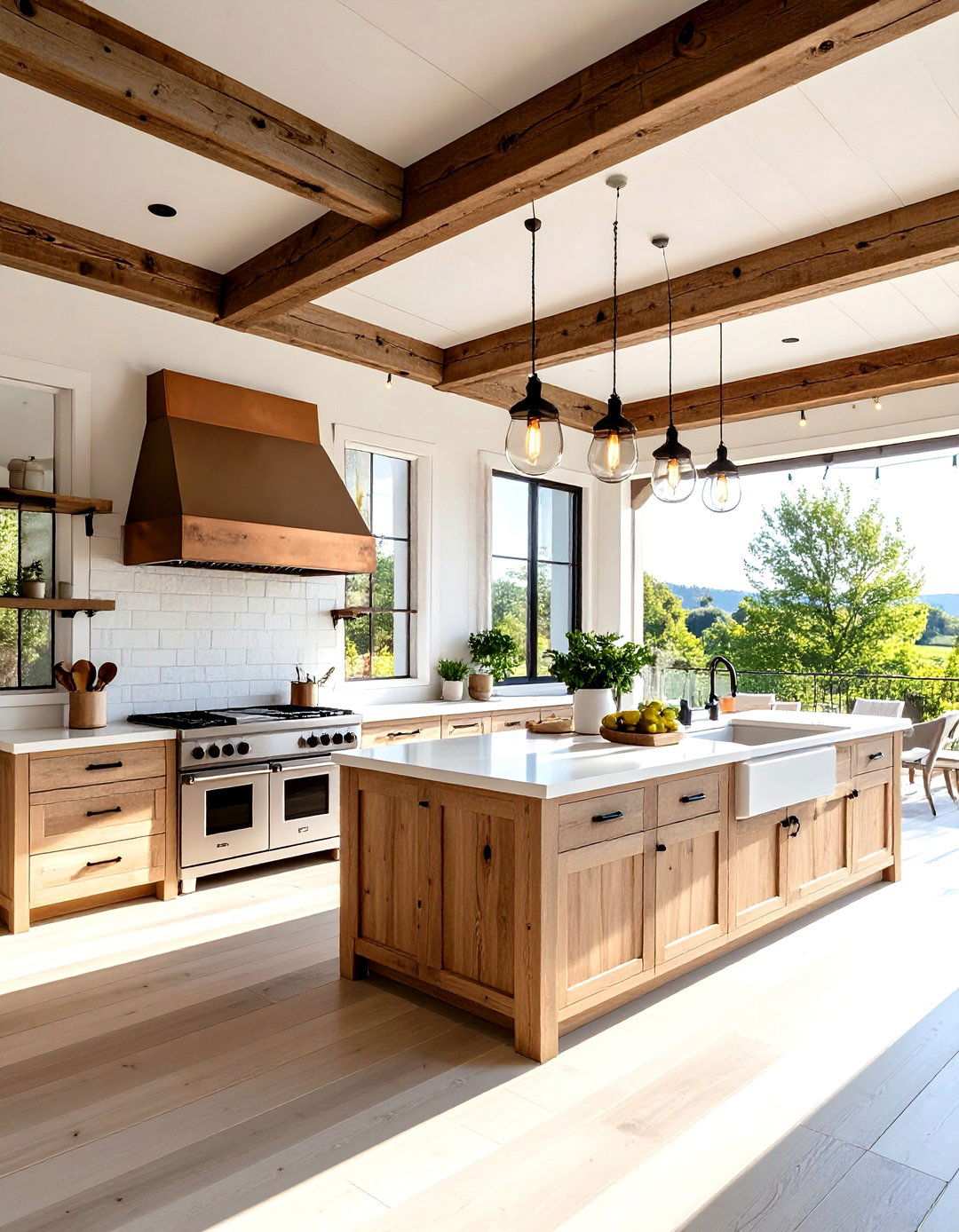 Rustic Farmhouse Style with Wood Accents - 24 Luxury Outdoor Kitchen Ideas