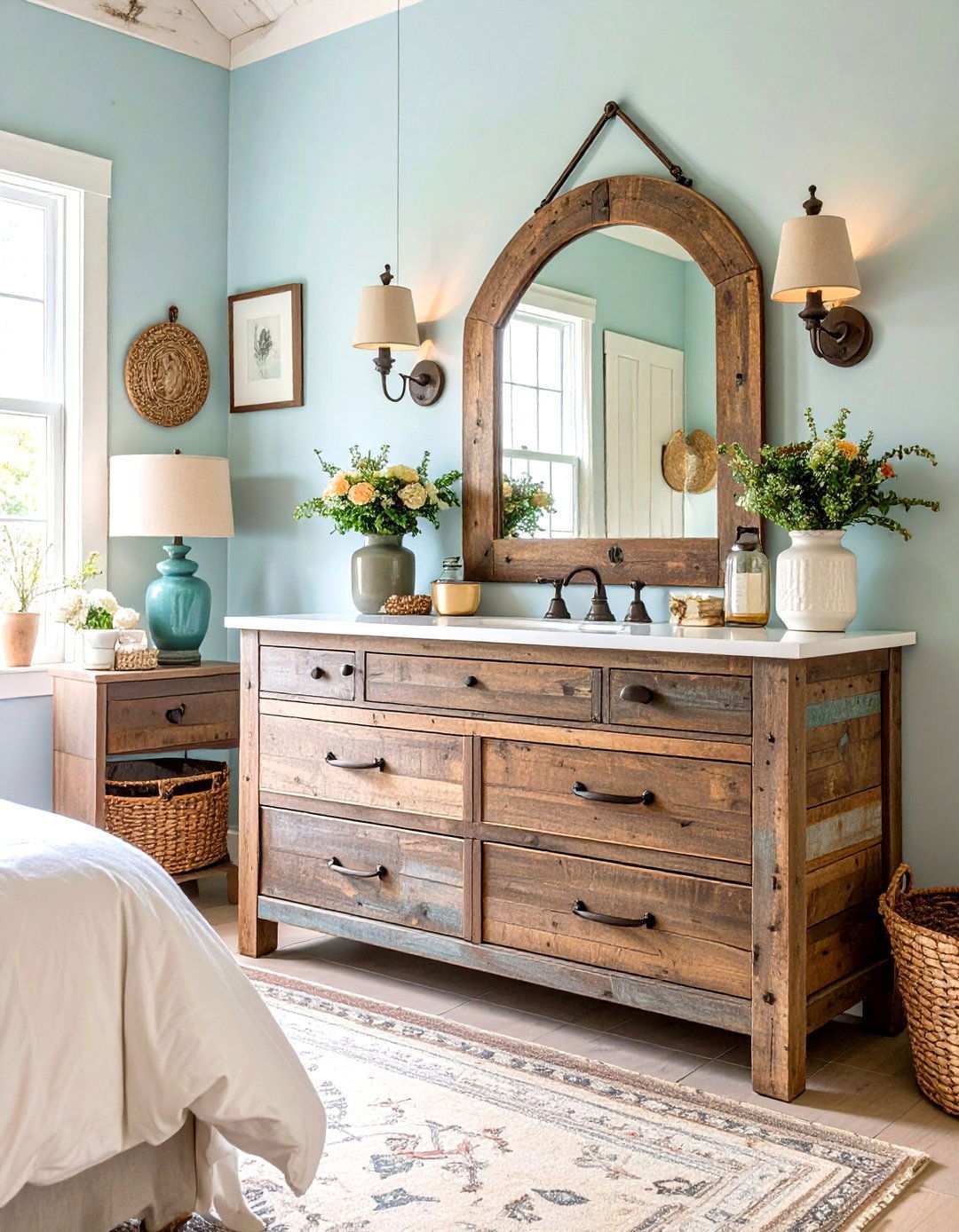 Rustic Farmhouse Vanity Style - 24 Vanity Room Ideas