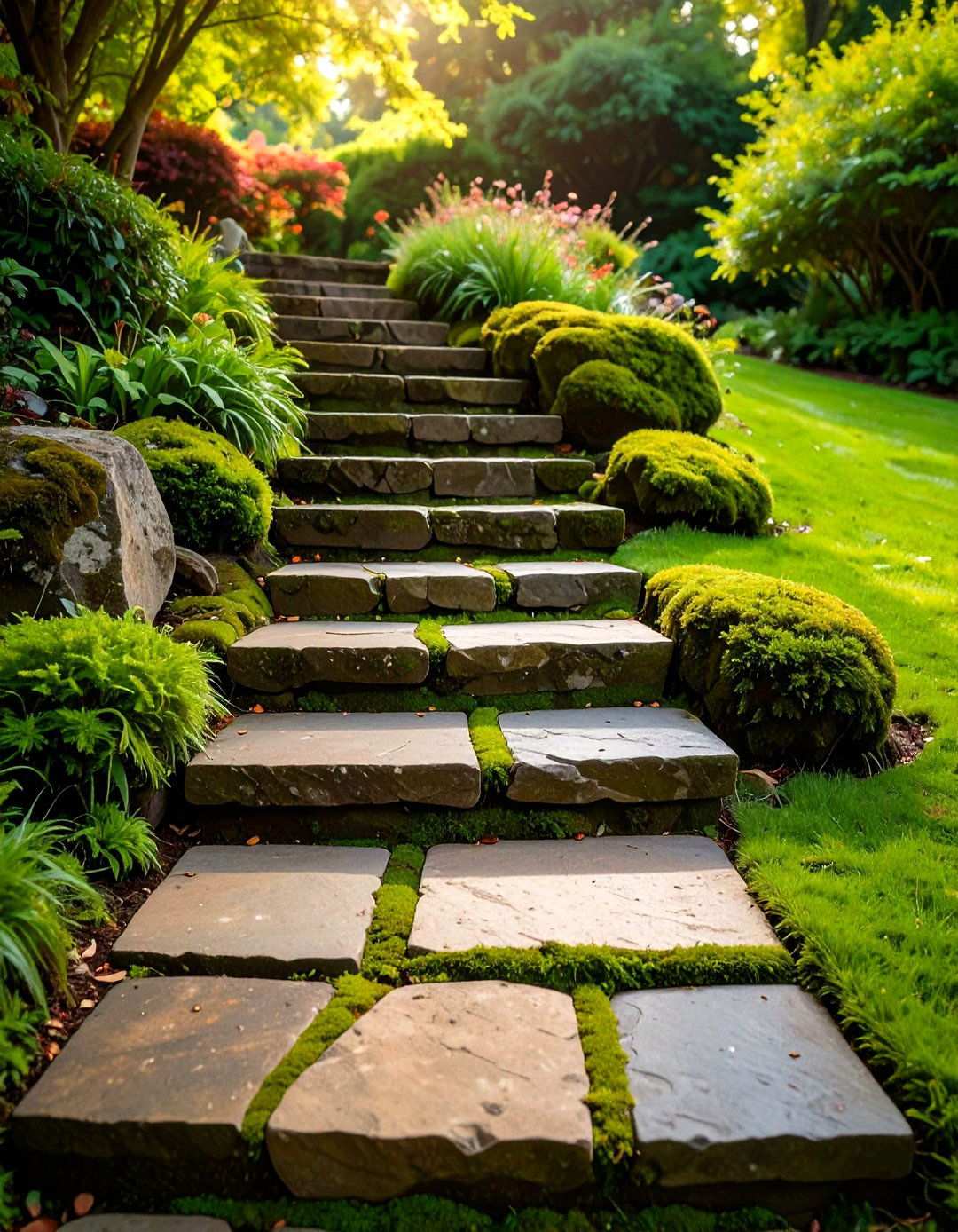 Rustic Flagstone Patio Steps - 24 Patio Steps Ideas