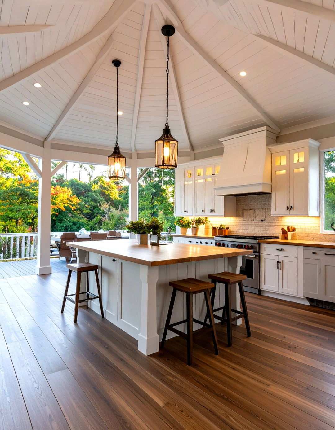 Rustic Galley Kitchen Under Gazebo - 24 Rustic Outdoor Kitchen Ideas
