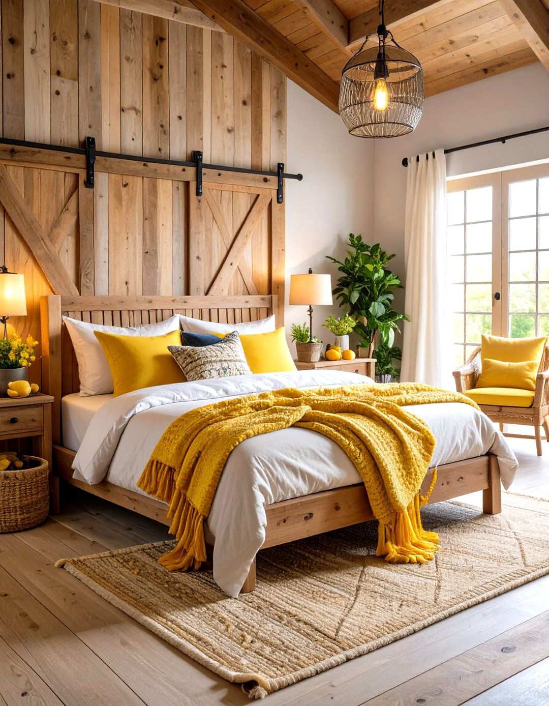 Rustic Lemon Barn Conversion Style - 24 Lemon Bedroom Ideas