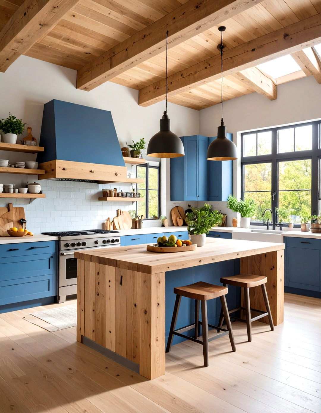 Rustic Modern Kitchen with Reclaimed Wood Features - 24 Modern Kitchen Ideas