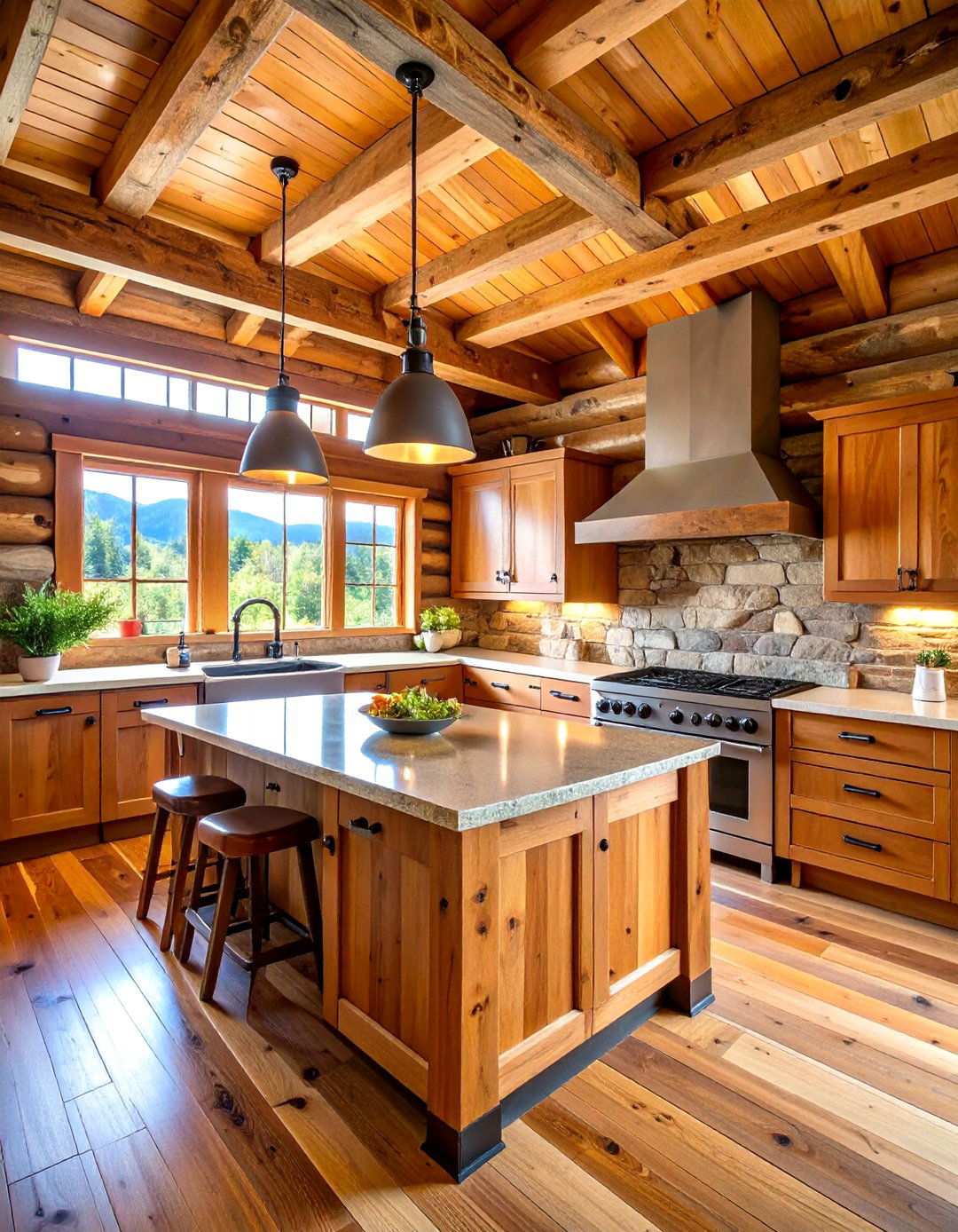 Rustic Mountain Cabin Soapstone Kitchen - 24 Soapstone Kitchen Countertops