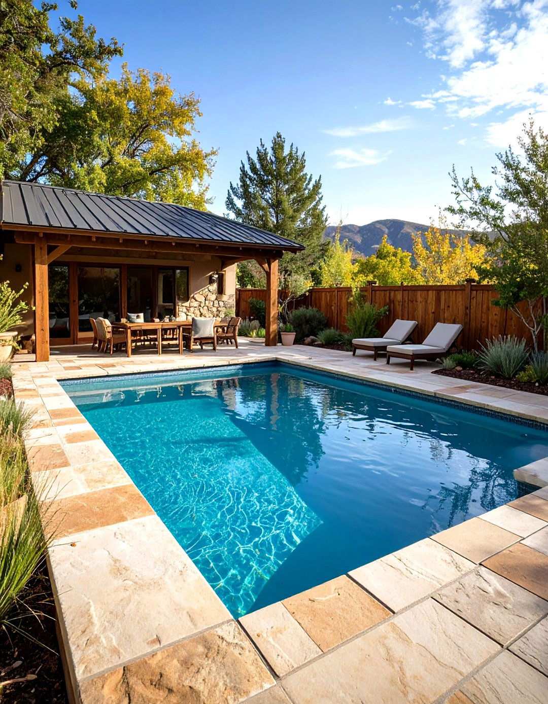Rustic Natural Lagoon Pool - 24 Lagoon Pool Ideas