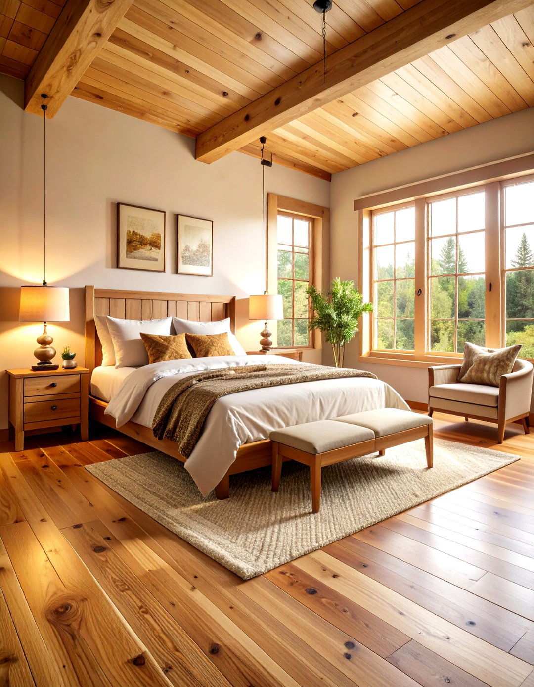 Rustic Pine Character Floors - 24 Wood Floor Design Ideas