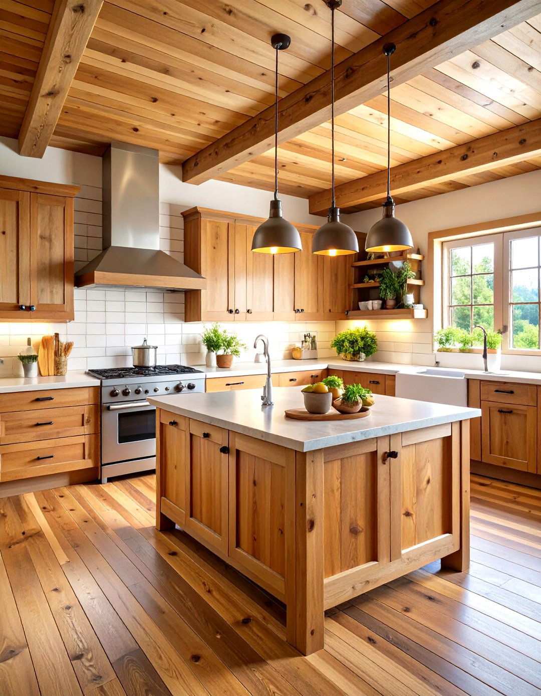 Rustic Pine Shiplap Natural Beauty - 24 Shiplap Backsplash Ideas for Your Kitchen