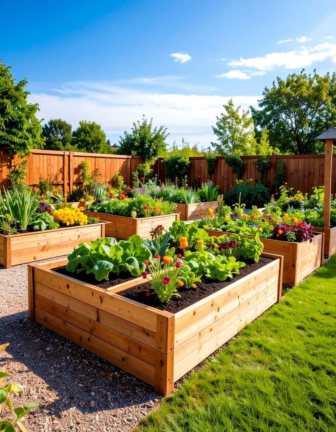Rustic Raised Garden Bed Systems - 24 Rustic Landscaping Ideas