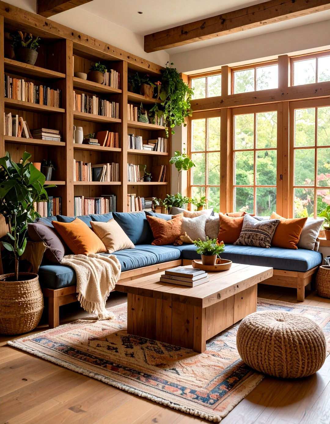 Rustic Reading Nook Design - 24 Log Cabin Interior Design Ideas