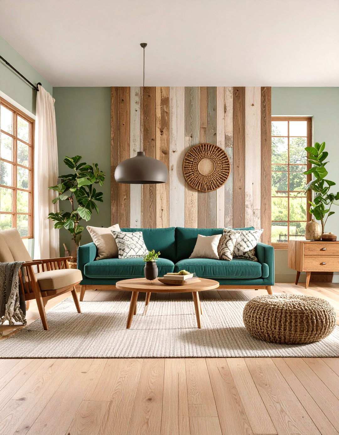 Rustic Reclaimed Wood Paneling - 24 Living Room Wainscoting Ideas