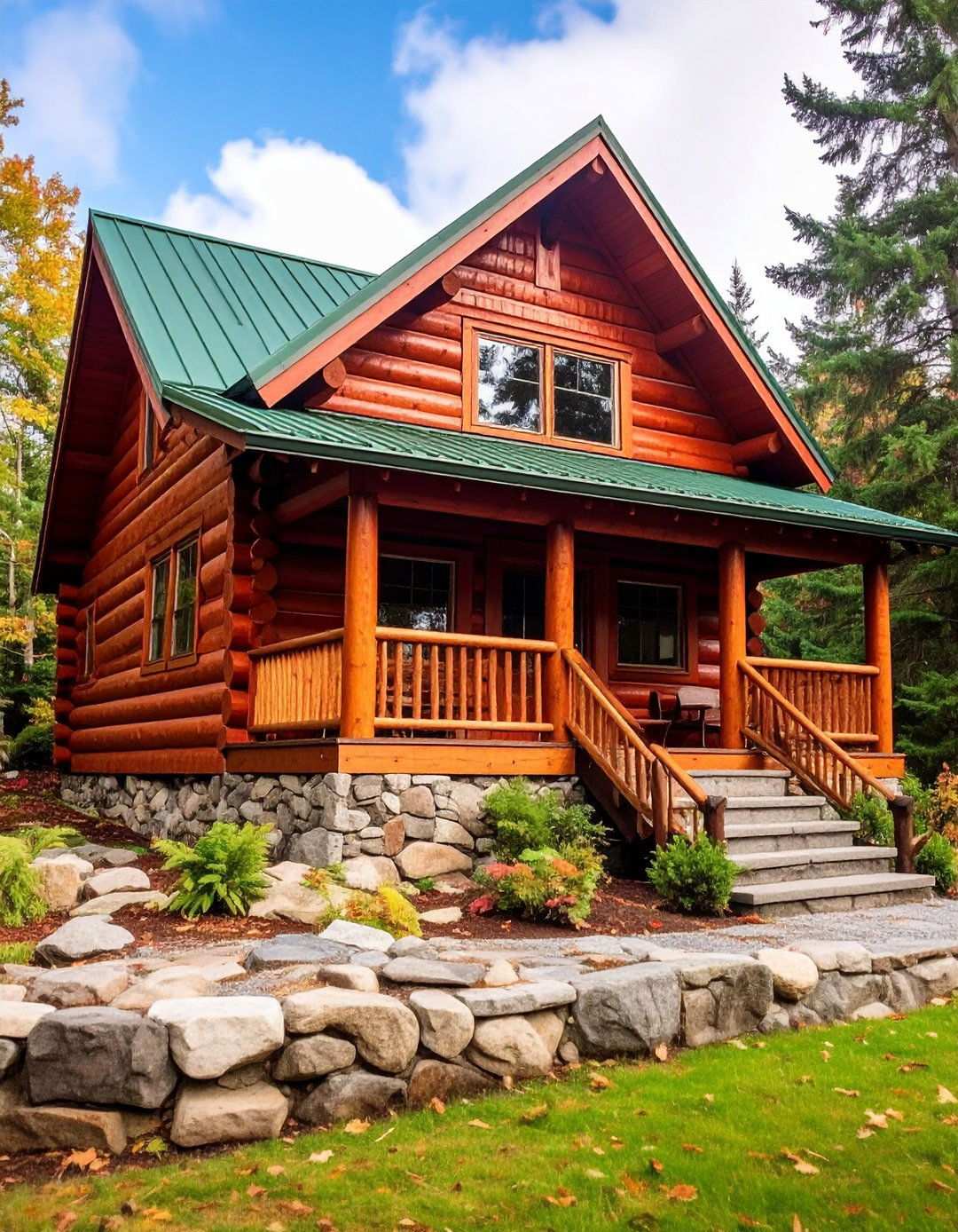 Rustic Red Log Cabin Exterior - 24 red home exterior ideas