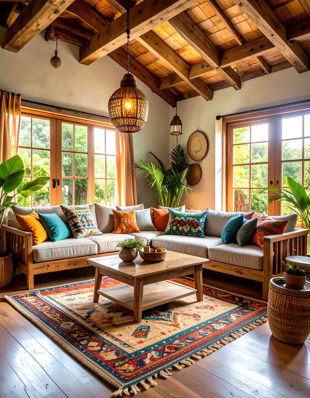 Rustic Tropical Cabin Design - 24 Tropical Living Room Ideas