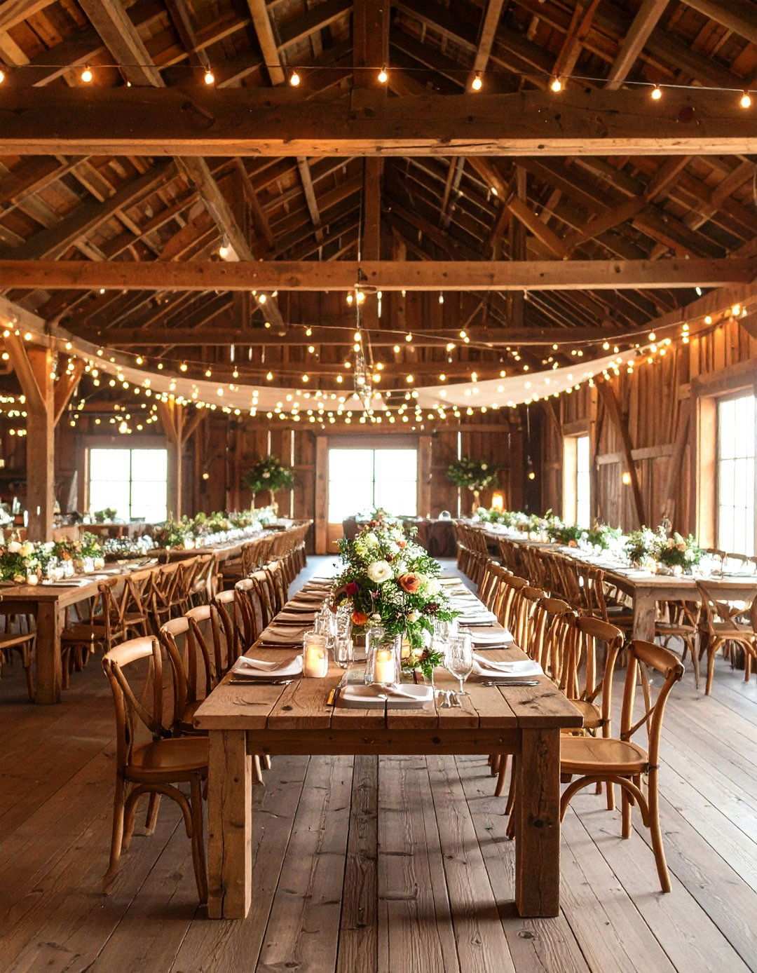 Rustic Vintage Barn Reception - 24 Vintage Wedding Ideas