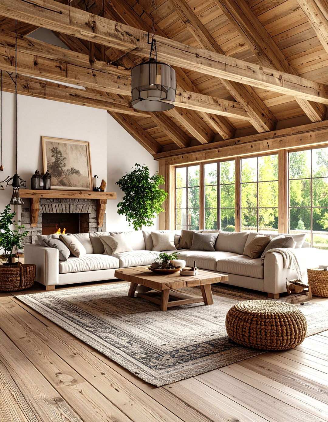 Rustic Wood Living Room - 24 Southwest Living Room Ideas