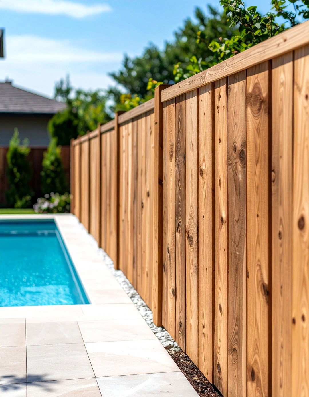 Rustic Wood Pool Fence with Live Edge Timber - 24 Pool Fence Ideas