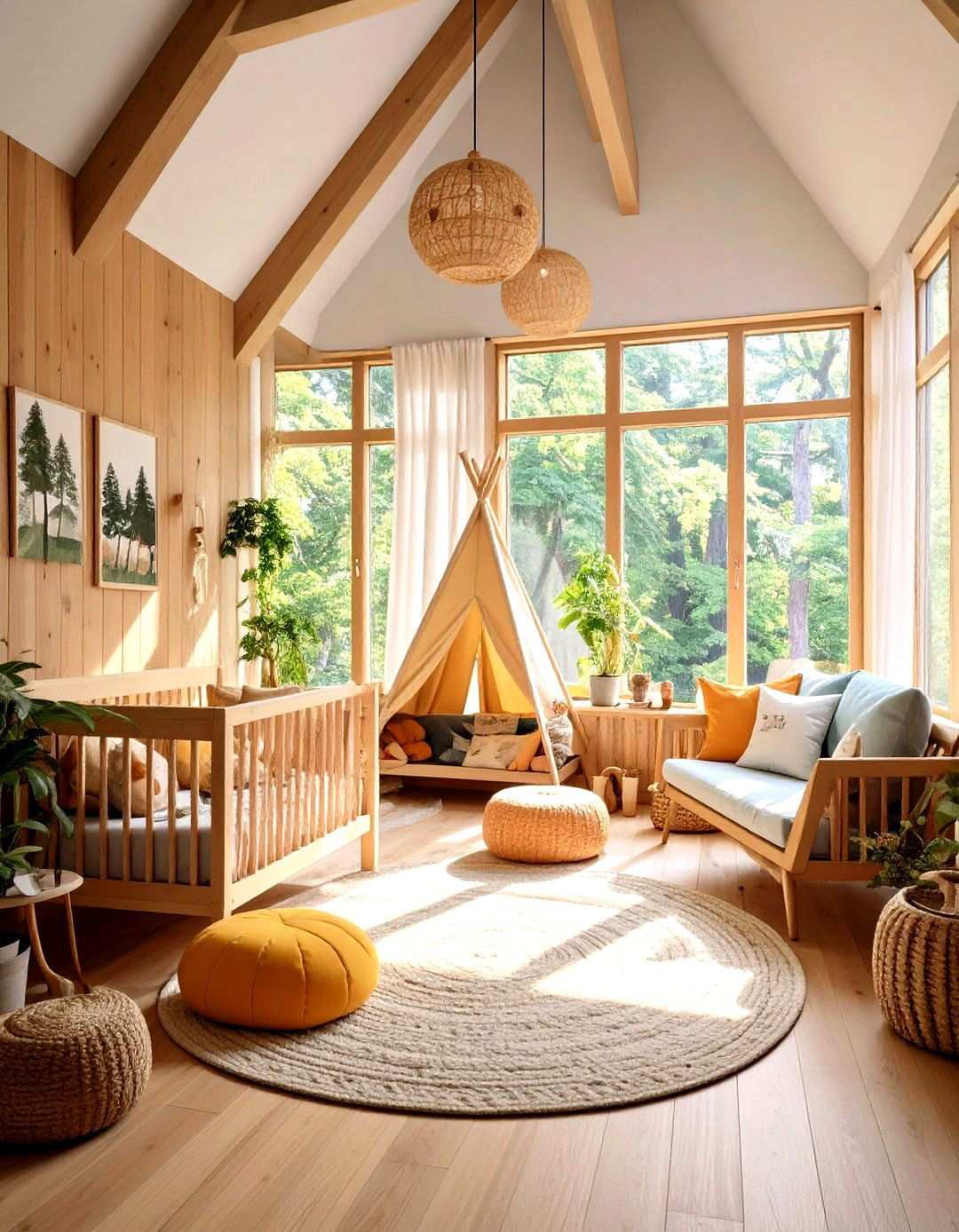 Rustic Woodland Cottage Nursery - 24 Vintage Nursery Ideas