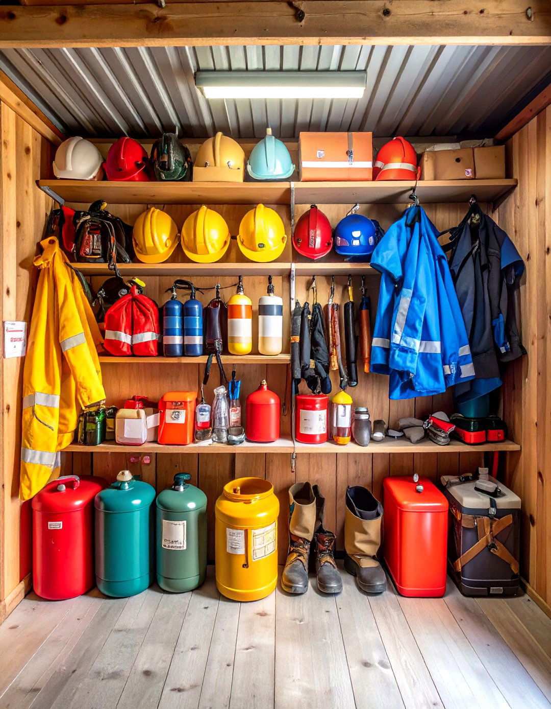 Safety Equipment Organization - 24 Shed Organization Ideas