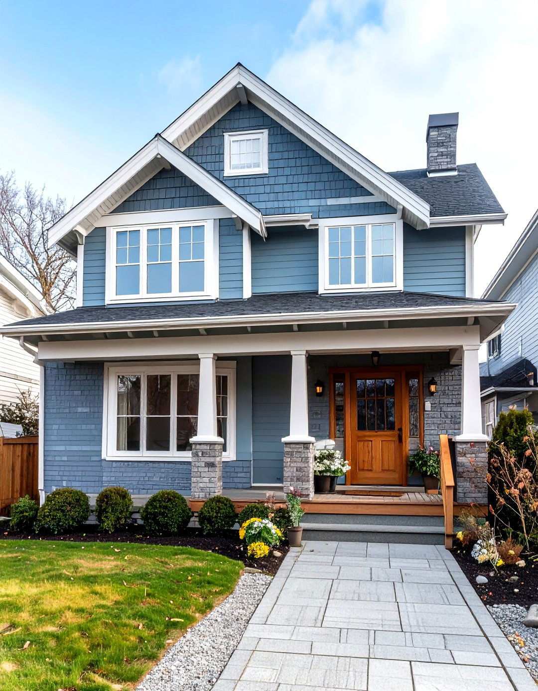 Sage Gray Scandinavian Influence - 24 Painted Brick Houses